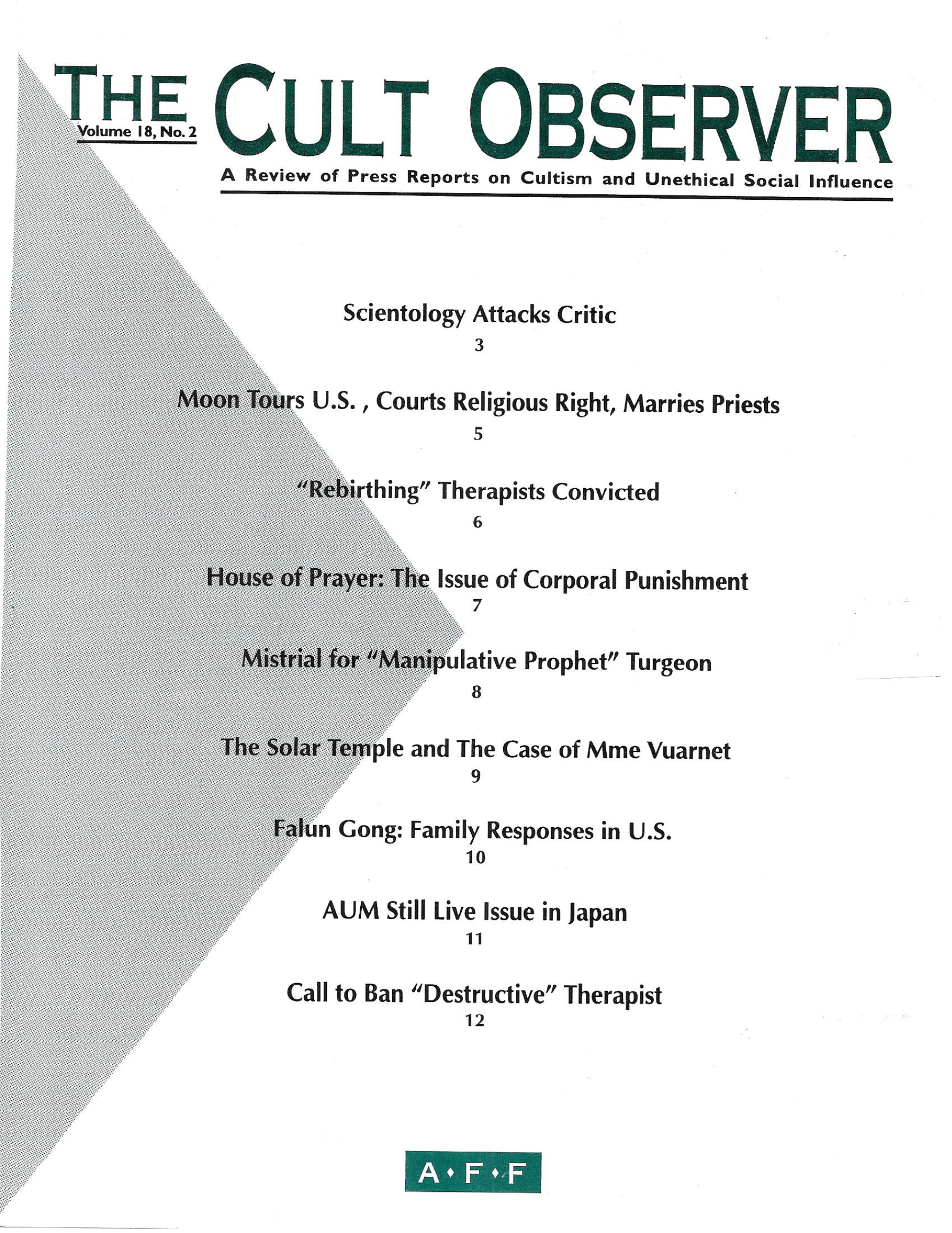 Printable: Cult Obs 2001, V18 N02 page 1